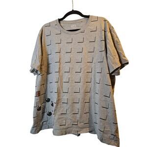 Uniqlo UT Game Classic Pixels T Shirt 3XL Gray Nintendo Mario Graphic Tee